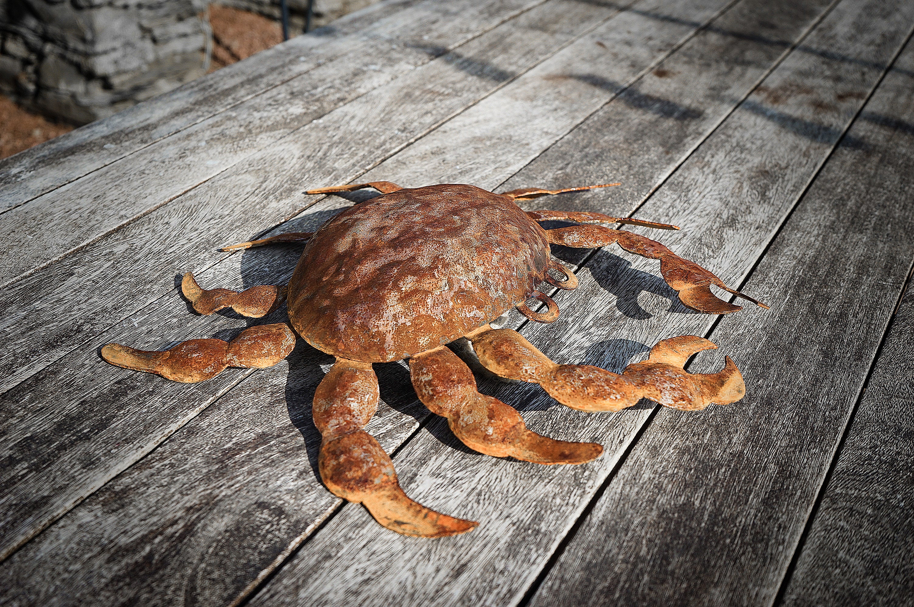 Large rusty metal Crab. Wall art sculpture image 4