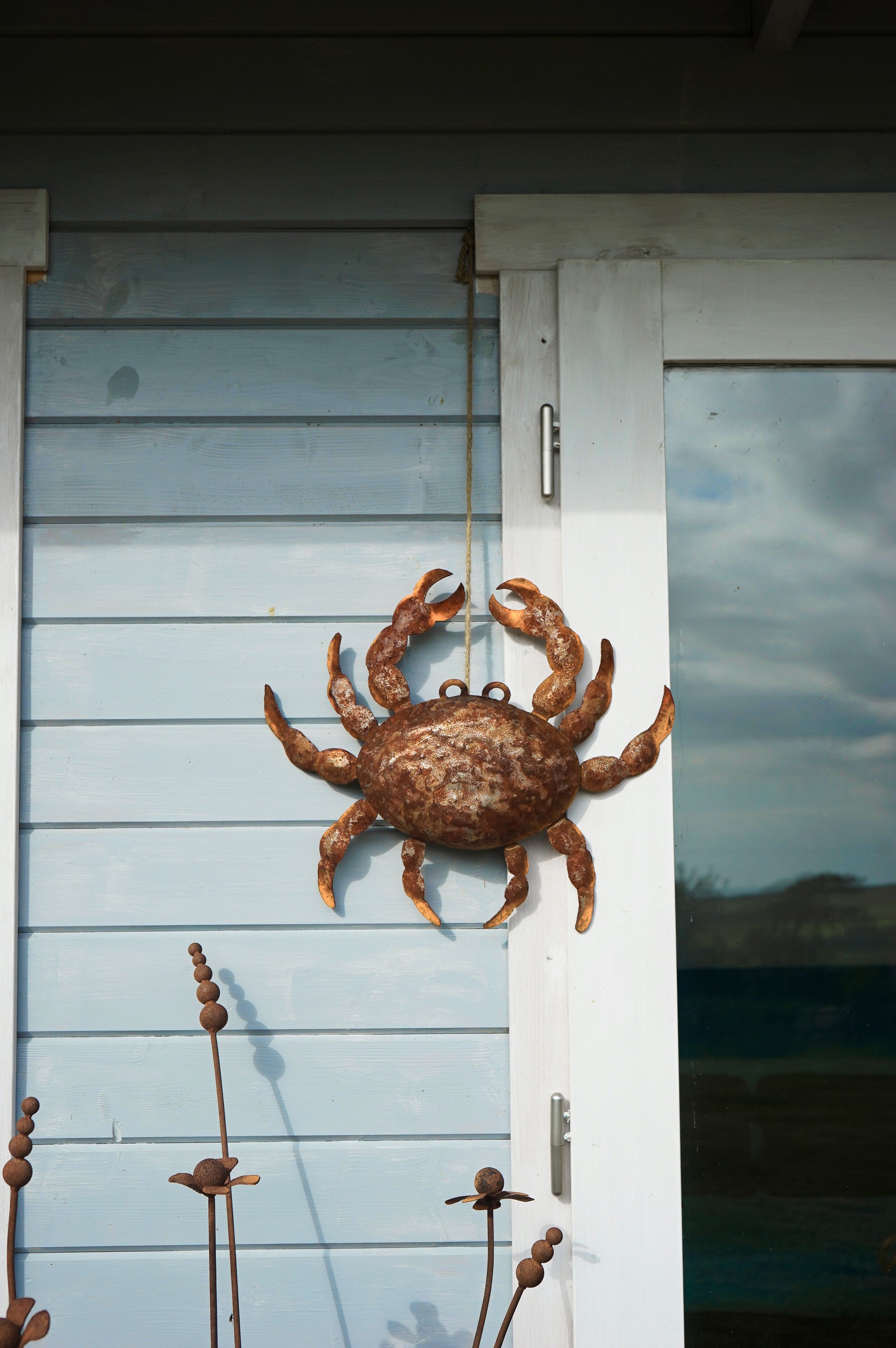 Large rusty metal Crab. Wall art sculpture image 1