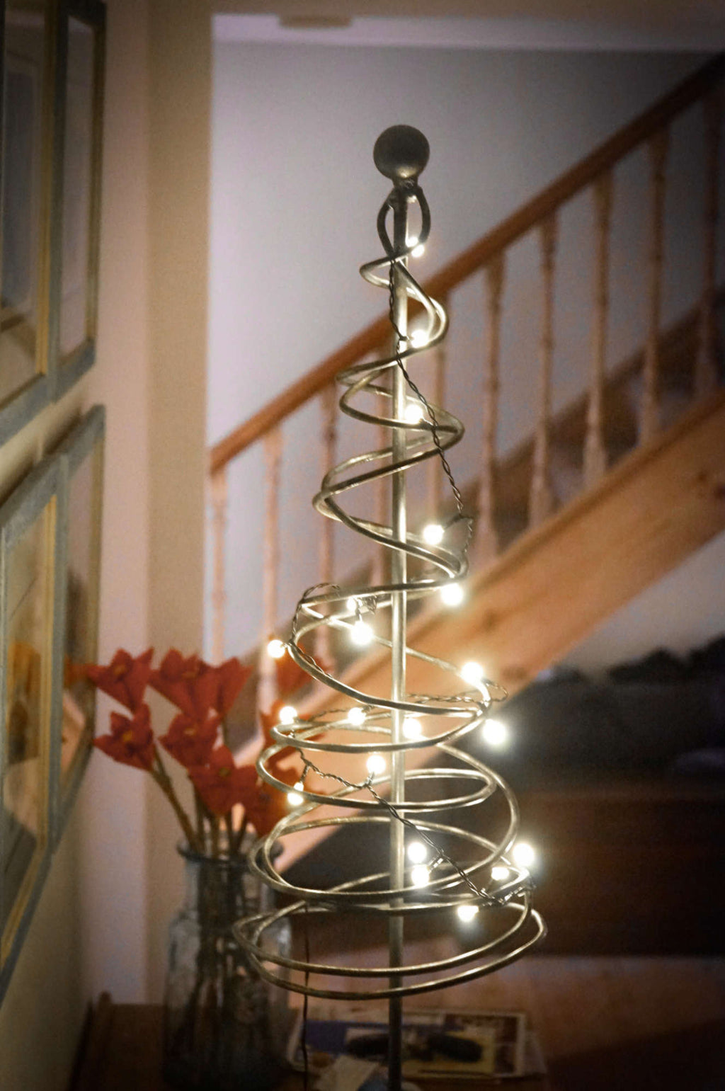 Metal Tree sculpture with stand image 1