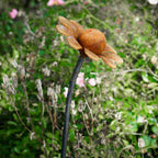 Large rusty metal Chamomile. Garden art flower sculpture image 5