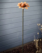 Large rusty metal Chamomile. Garden art flower sculpture image 6